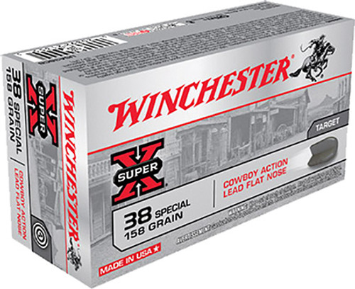 Winchester USA 38 Special 158 Grain Lead Flat Nose USA38CB