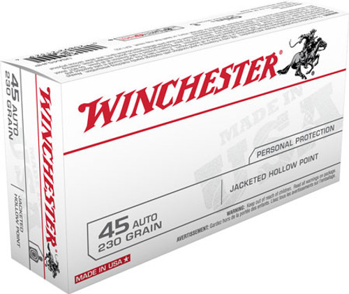 Winchester USA 45 ACP 230 Grain Jacketed Hollow Point USA45JHP