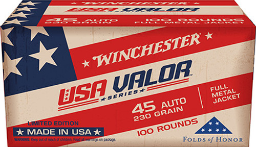 Winchester USA Valor 45 ACP 230 Grain Full Metal Jacket USAV45A