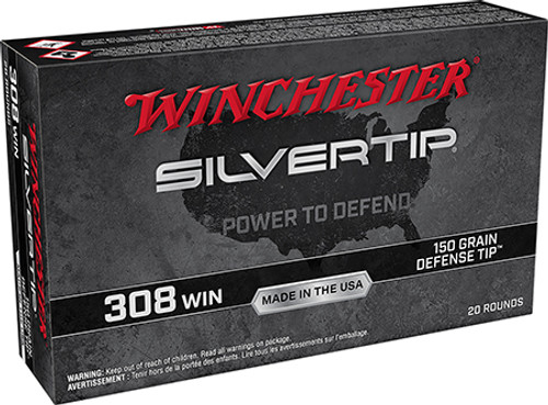 Winchester Silvertip 308 Win 150 Grain Defense Tip W308ST
