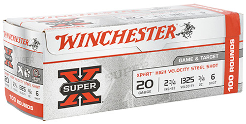 Winchester Super X Xpert High Velocity 20 GA 3/4 oz 6 Shot WE20GTVP6