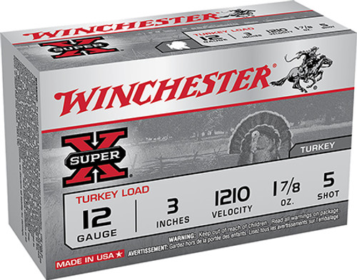Winchester Super X Magnum Turkey 12 GA 1 7/8 oz Copper-Plated 5 Shot X123MT5
