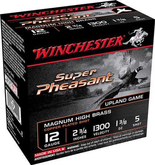 Winchester Super Pheasant Magnum High Brass 12 GA 1 3/8 oz 5 Shot X12PH5