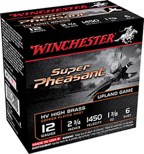 Winchester Super Pheasant High Velocity High Brass 12 GA 1 3/8 oz 6 Shot X12PHV6