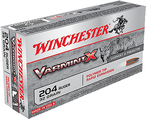 Winchester Varmint X 204 Ruger 32 Grain Polymer Tip Rapid Expansion X204P