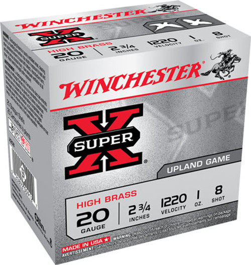 Winchester Super X Heavy Game Load High Brass 20 GA 1 oz 8 Shot X208