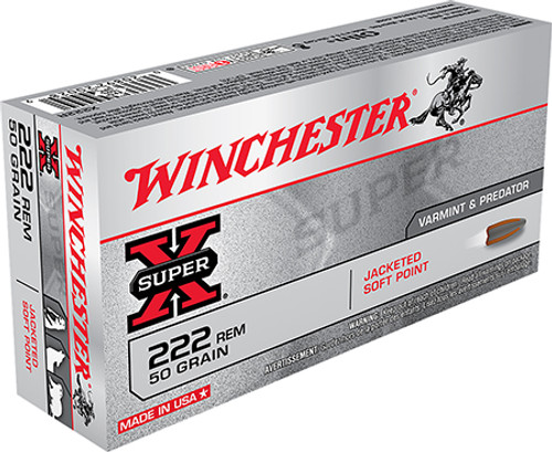 Winchester Super X 222 Rem 55 Grain Jacketed Soft Point X222R