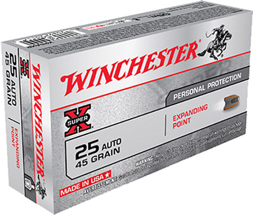 Winchester Super X 25 ACP 45 Grain Expanding Point X25AXP