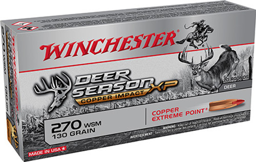 Winchester Deer Season XP 270 WSM 130 Grain Copper Extreme Point Lead-Free X270SCLF