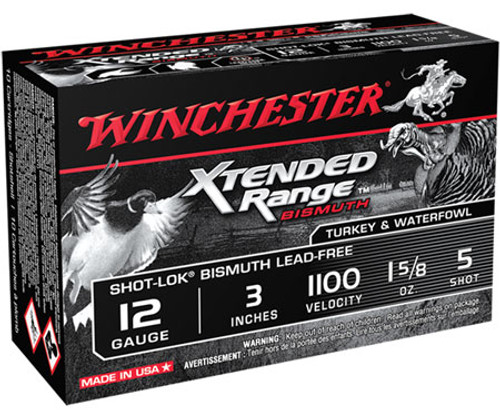 Winchester Xtended Range Shot-Lok Bismuth 12 GA 1 5/8 oz Bismuth 5 Shot XRB1235
