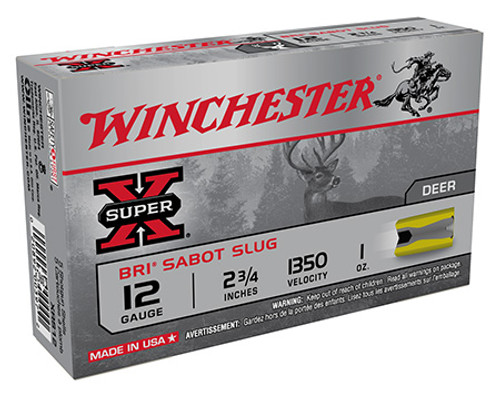 Winchester Super X 12 GA 1 oz BRI Sabot Slug Shot XRS12