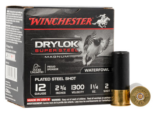 Winchester DryLock Super 12 GA 1 1/4 oz 2 Shot XSM122