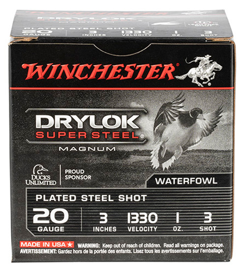 Winchester DryLock Super 20 GA 1 oz 3 Shot XSM2033