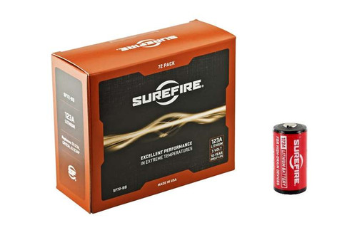 Surefire 123A 3 Volt Lithium Batteries 72 Pack SF72-BB