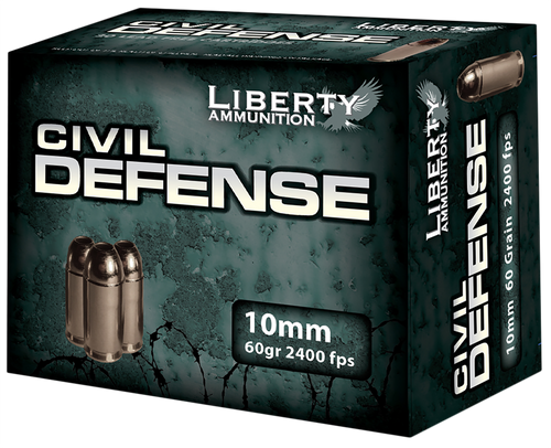 Liberty Ammunition Civil Defense 10mm 60 gr 2400 fps LACD10032