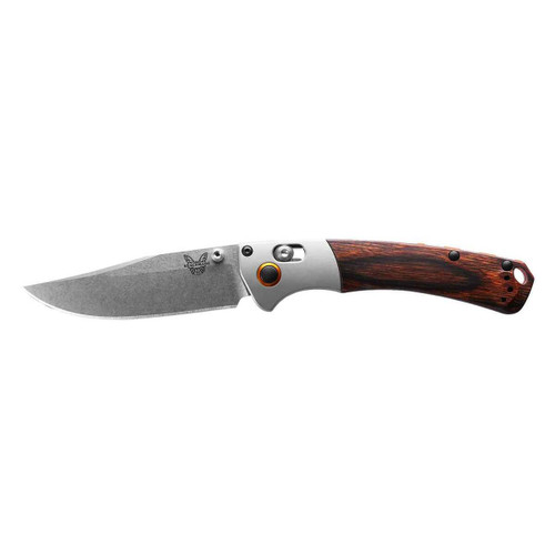 Benchmade Mini Crooked River 3.4" Folding Clip-Point Wood 15085-2