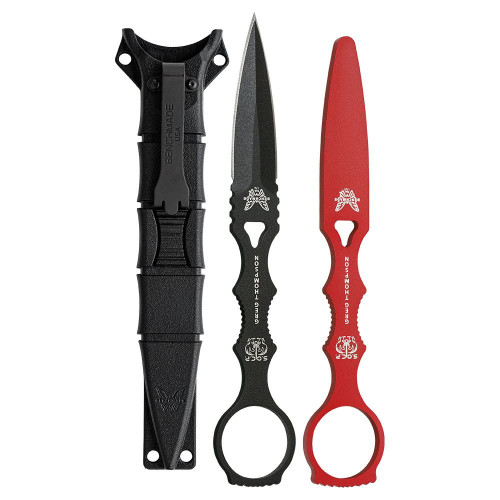 Benchmade SOCP 3.22" Skeletonized Dagger & Red Trainer Combo 176BKCOMBO