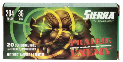 Sierra Prairie Enemy 204 Ruger 36 gr Sierra BlitzKing A103611