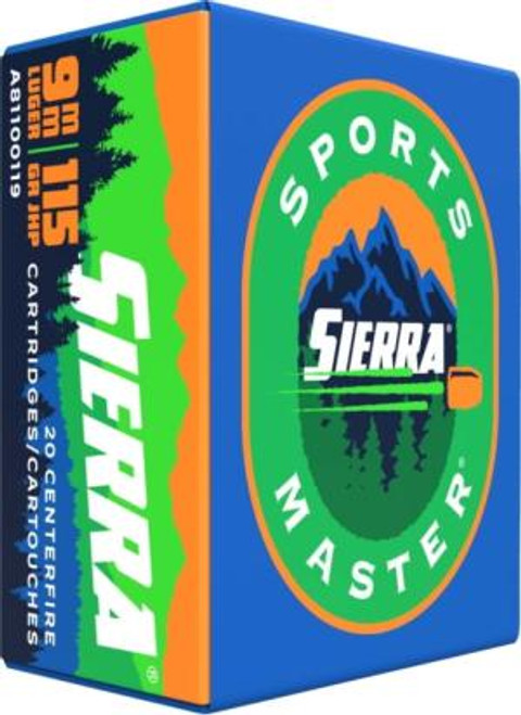 Sierra Sports Master 9mm 115 Grain Jacket Hollow Point A81100119