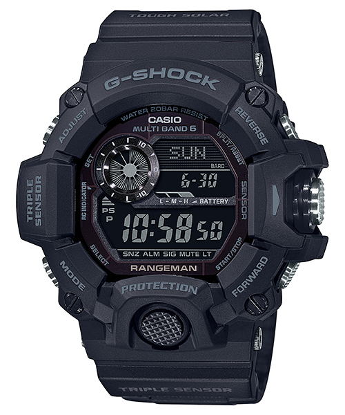 G-Shock Tactical Rangeman Solar Powered Atomic Timekeeping Watch Black Out GW9400-1B