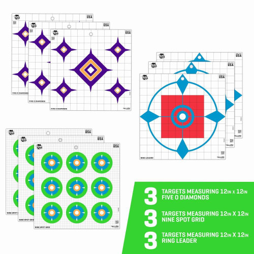 Allen EZ Aim Target 12 X 12 (3) 9 Pack