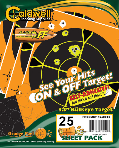Caldwell OP Bullseye 5.5" 25 Pack Target Orange