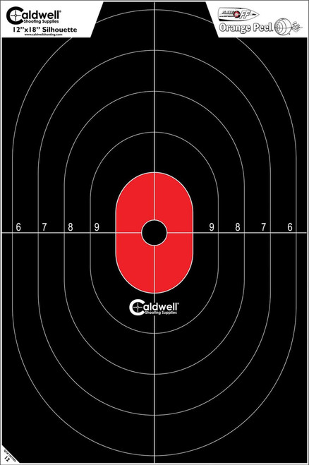 Caldwell Silhouette Center Mass 12" 8 Pack Target Black