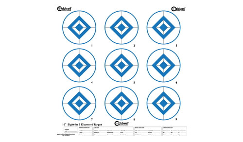 Caldwell Sight-In 9 Diamond 16" 10 Pack Target White