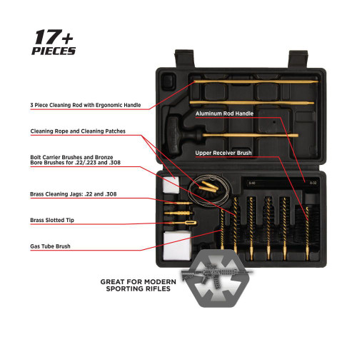 Allen Krome Modern Sporting Rifle Cleaning Kit Black 70605