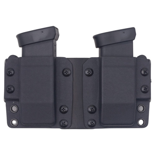 Rounded OWB Kydex Double Maganize Holster Black CEX-940-DS-BK-DBLMAG