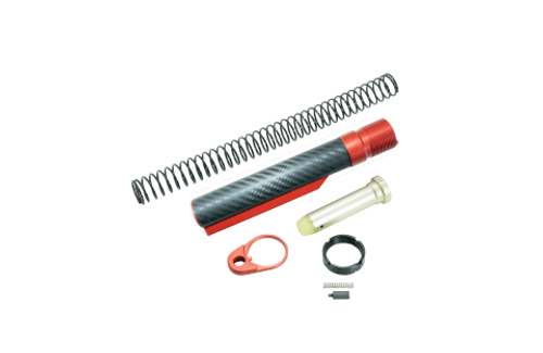 Timber Creek Carbon Fiber Buffer Tube Kit Red CF BTK R