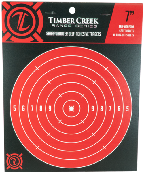 Timber Creek Sharp Shooter Self Adhesive Targets 7" 10 Pack Red S7 ST