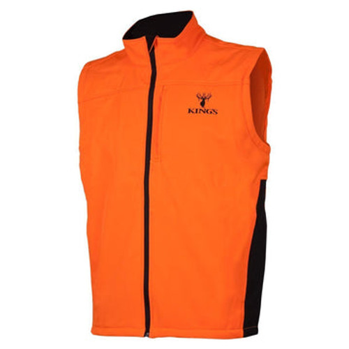 Kings Soft Shell Vest Large Blaze Orange KBZ425-BZ/DS-L