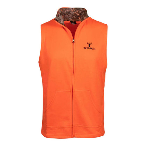 Kings Hunter Fleece Vest Large Blaze Orange KBZ420-BZ/DS-L