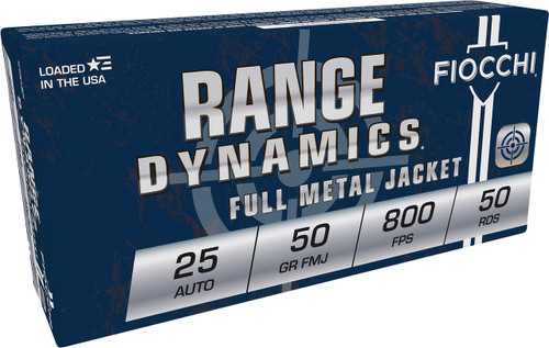 Fiocchi Range Dynamics 25 ACP 50 gr Full Metal Jacket 25AP