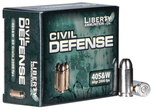 Liberty Ammunition Civil Defense 40 S&W 60 gr LACD40012