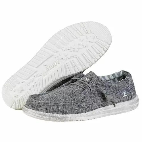 Hey Dude Wally Linen Iron Size 9 Gray 110793901M9