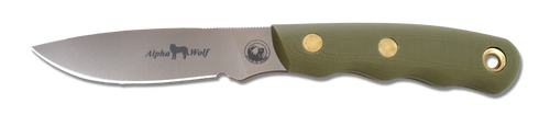 Knives of Alaska Alpha Wolf 3.75" Drop Point OD Green 00330FG