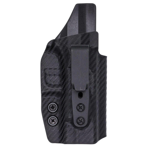 Rounded Glock 19 IWB Optics Ready Kydex Holster Carbon Fiber GLK-192332-CF-RH-TUCK-RMR