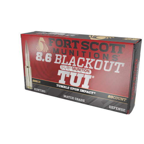 Fort Scott Tumble Upon Impact 8.6 Blackout 285 gr Solid Copper Spun  86BLK-285-SCV2SS