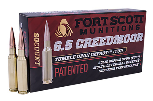 Fort Scott Tumble Upon Impact 6.5 Grendel 123 gr Solid Copper Spun 6.5GR-123-SCV2-2
