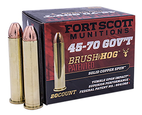 Fort Scott Tumble Upon Impact Brush Hog 45-70 Govt 300 gr Solid Copper Spun 4570300SCV1
