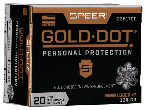 Speer Gold Dot Personal Protection 9mm 124 gr Hollow Point 23617GD