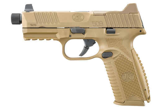 FN 509 Tactical 9mm (2) 10+1 4.5" Threaded Barrel Night Sights FDE Low Capacity 66-100383