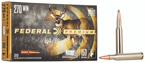 Federal 270 Win 150 Grain Nosler Partition P270E