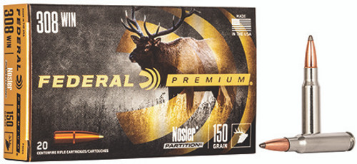 Federal 308 Win 150 Grain Nosler Partition P308S