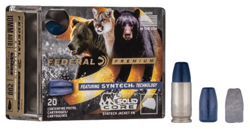 Federal Personal Defense 10mm Auto 200 Grain Solid Core Synthetic Flat Nose P10SHC1