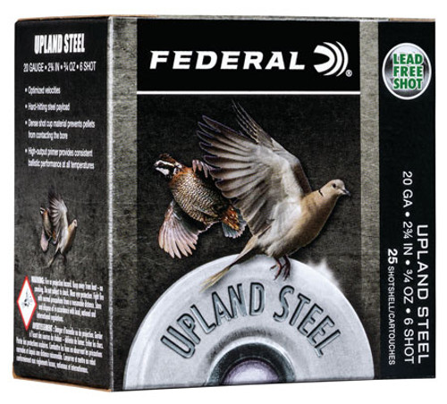 Federal Upland Field & Range 20 GA 3/4 oz 6 Shot USH20 6