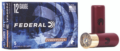 Federal Power-Shok 12 GA 1 oz Sabot Slug Shot F127 SS2