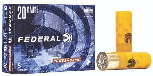 Federal Power-Shok 20 GA 7/8 oz Sabot Slug Shot F203 SS2